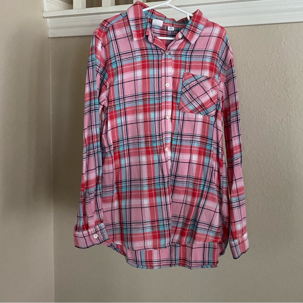 Girls Flannel Button Down